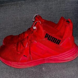 Puma Red on Red Classic Running Shoes. Size 10